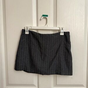 Abercrombie & Fitch Charcoal Pinstripe Mini Skirt